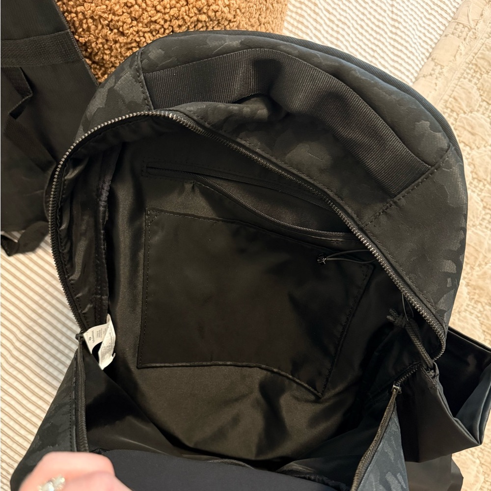 Lululemon Black Patterned Backpack - image 5